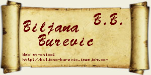 Biljana Burević vizit kartica